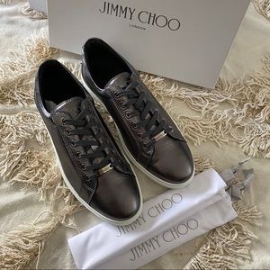 Jimmy Choo Men's Black Leather Sneakers